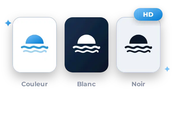 Logo en version couleur, blanche et noire, en haute définition